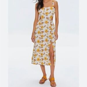 NWT Forever 21 tan floral dress